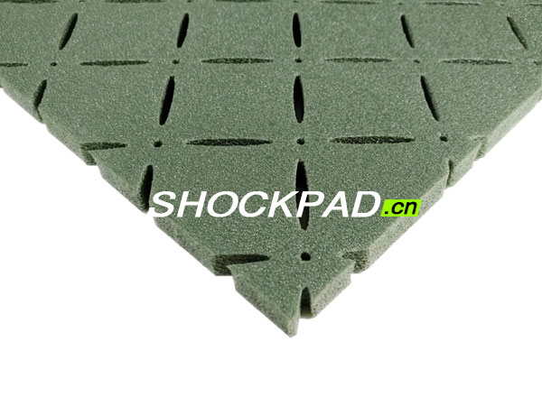 punched-holes-shock-pad-dark-green